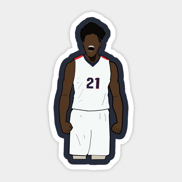 Rui Hachimura - Gonzaga Bulldogs Sticker by xavierjfong